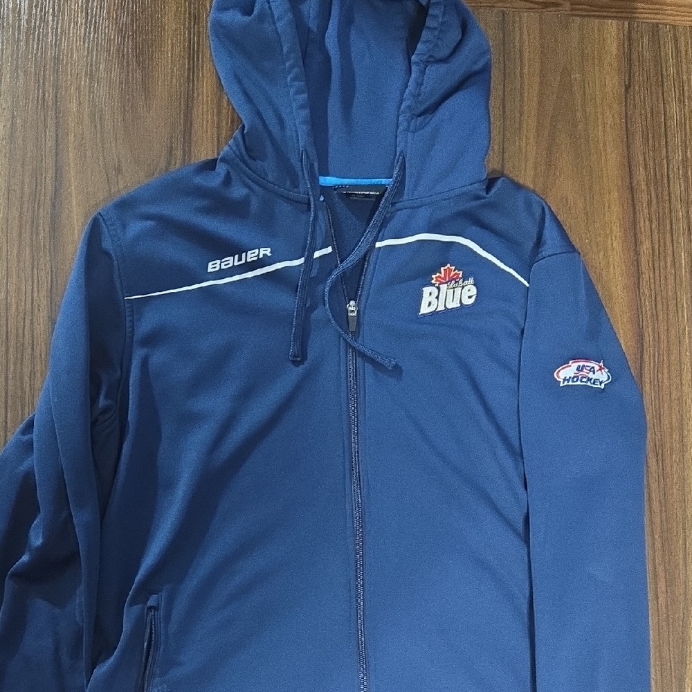Bauer Navy Hooded Full-Zip Performance Jacket